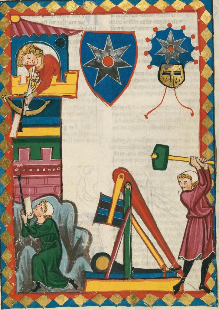 An illustration from Große Heidelberger Liederhandschrift (Codex Manesse), 1300, leaf 505