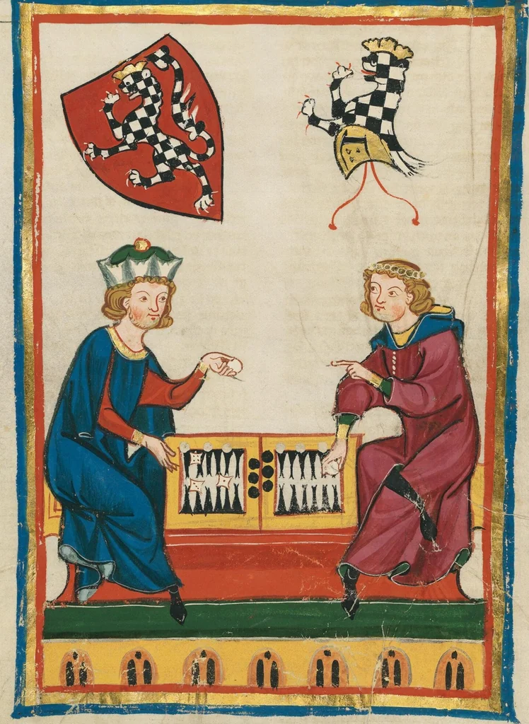 An illustration from Große Heidelberger Liederhandschrift (Codex Manesse), 1300, leaf 520