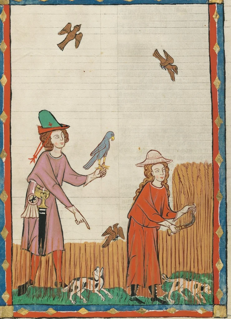 An illustration from Große Heidelberger Liederhandschrift (Codex Manesse), 1300, leaf 783