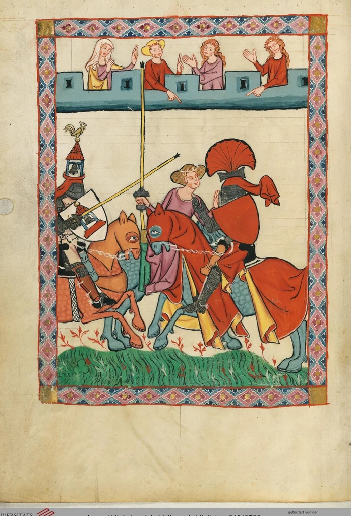 An illustration from Große Heidelberger Liederhandschrift (Codex Manesse), 1300, leaf 790
