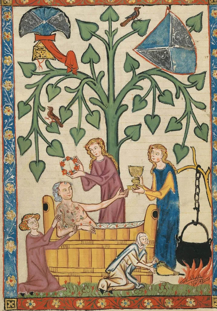 An illustration from Große Heidelberger Liederhandschrift (Codex Manesse), 1300, leaf 88