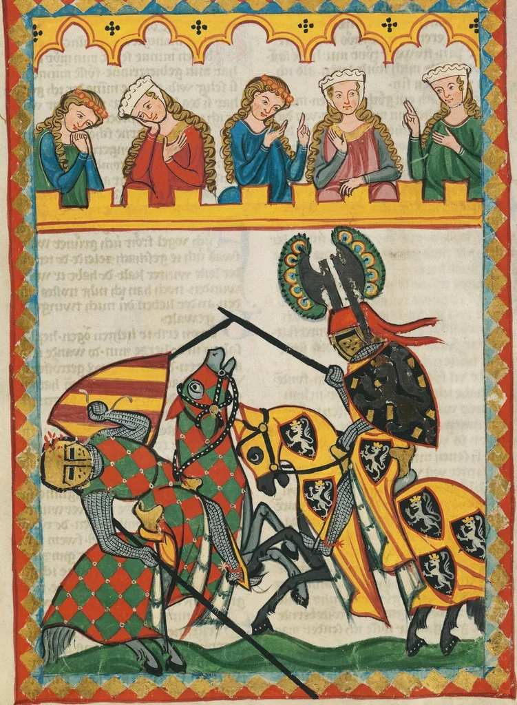 An illustration from Große Heidelberger Liederhandschrift (Codex Manesse), 1300, leaf 99