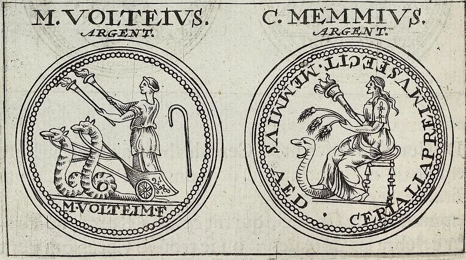 An illustration from Discovrs De La Religion Des Anciens Romains, 1672, leaf 131