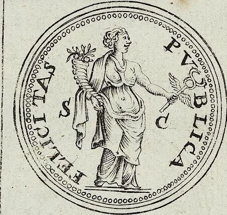 An illustration from Discovrs De La Religion Des Anciens Romains, 1672, leaf 155