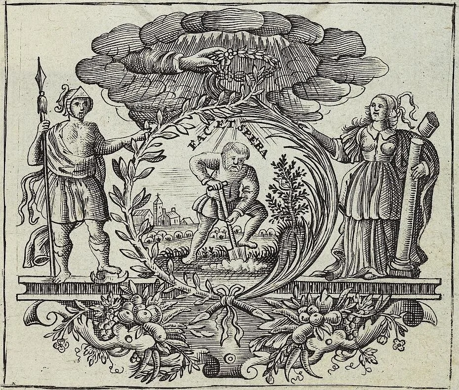 An illustration from Discovrs De La Religion Des Anciens Romains, 1672, leaf 2