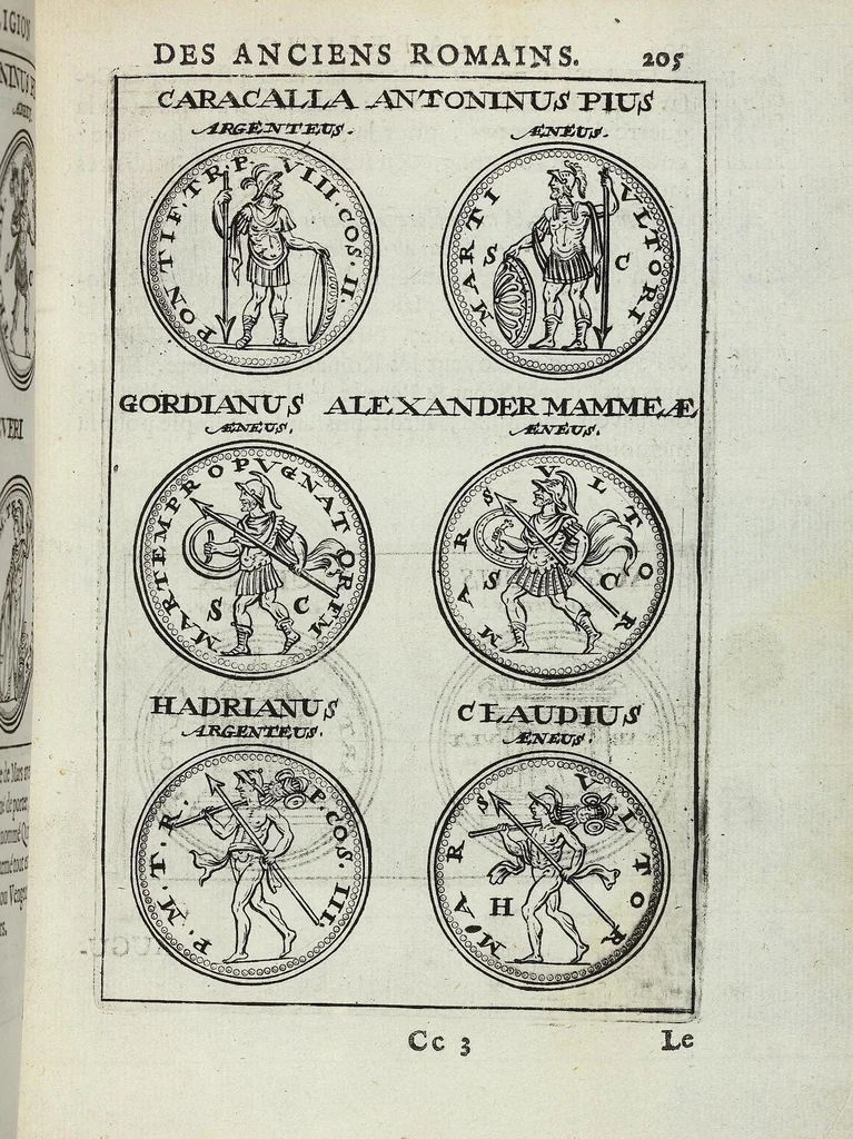 An illustration from Discovrs De La Religion Des Anciens Romains, 1672, leaf 206