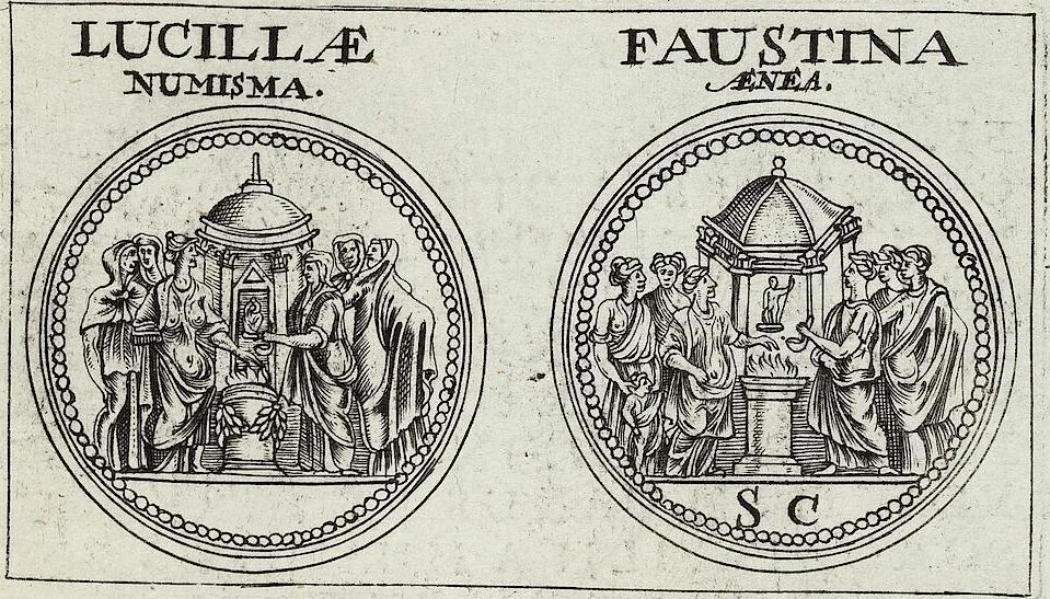 An illustration from Discovrs De La Religion Des Anciens Romains, 1672, leaf 218