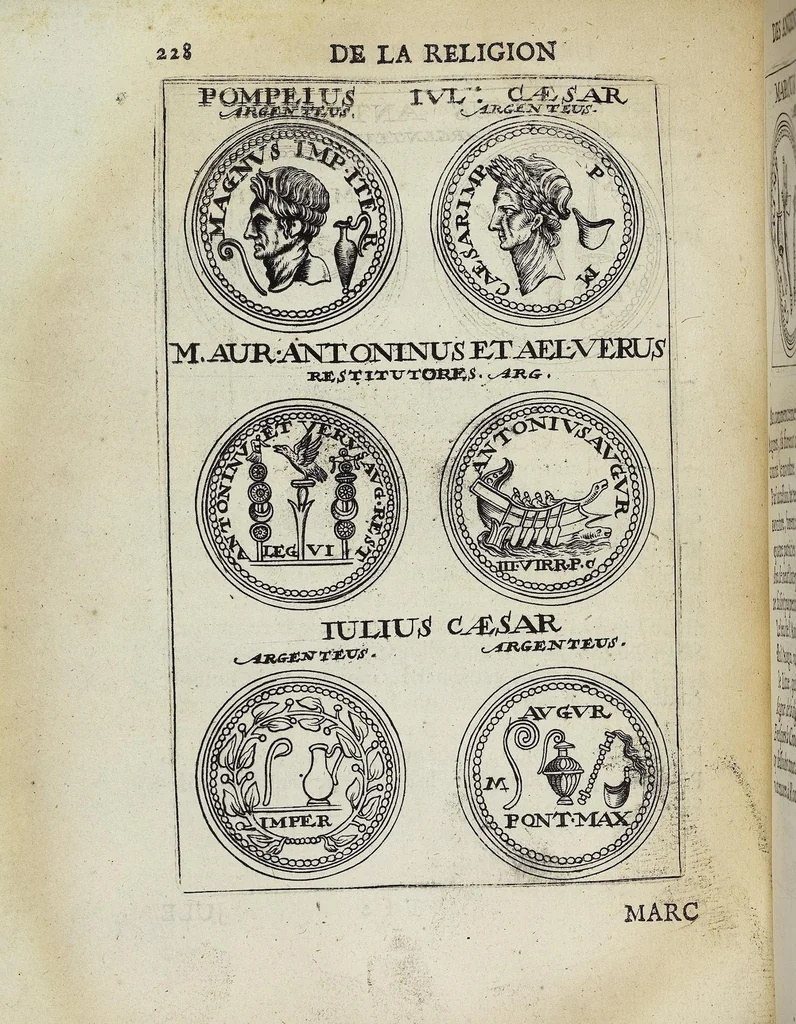 An illustration from Discovrs De La Religion Des Anciens Romains, 1672, leaf 229