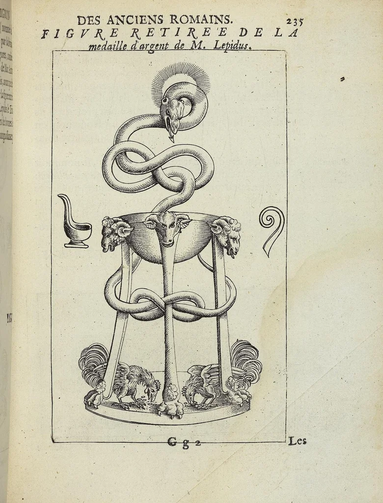 An illustration from Discovrs De La Religion Des Anciens Romains, 1672, leaf 236