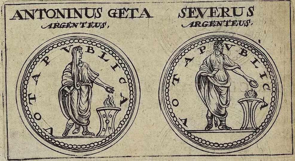 An illustration from Discovrs De La Religion Des Anciens Romains, 1672, leaf 253