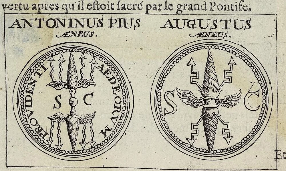 An illustration from Discovrs De La Religion Des Anciens Romains, 1672, leaf 263