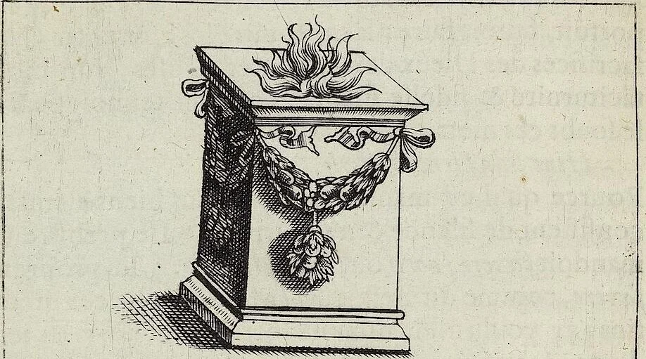An illustration from Discovrs De La Religion Des Anciens Romains, 1672, leaf 273