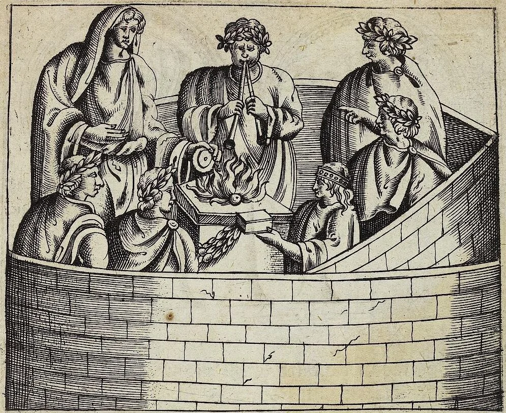 An illustration from Discovrs De La Religion Des Anciens Romains, 1672, leaf 282