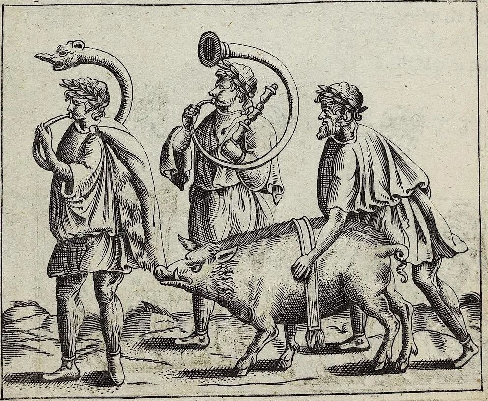 An illustration from Discovrs De La Religion Des Anciens Romains, 1672, leaf 289