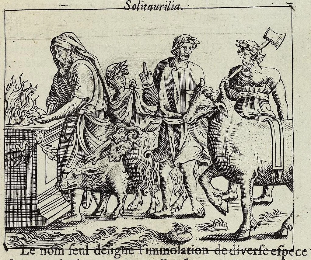 An illustration from Discovrs De La Religion Des Anciens Romains, 1672, leaf 302