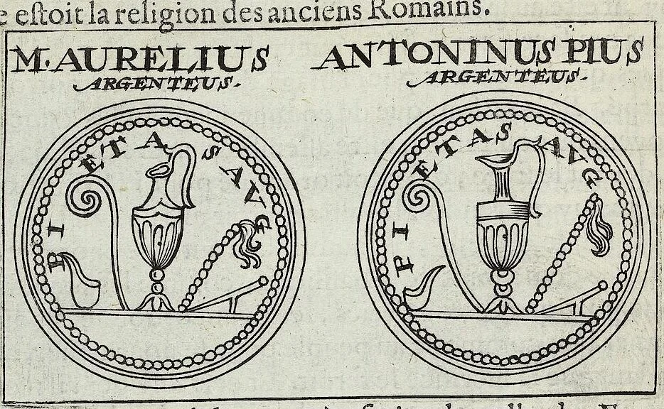 An illustration from Discovrs De La Religion Des Anciens Romains, 1672, leaf 307
