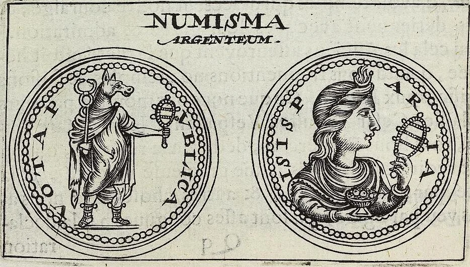 An illustration from Discovrs De La Religion Des Anciens Romains, 1672, leaf 307