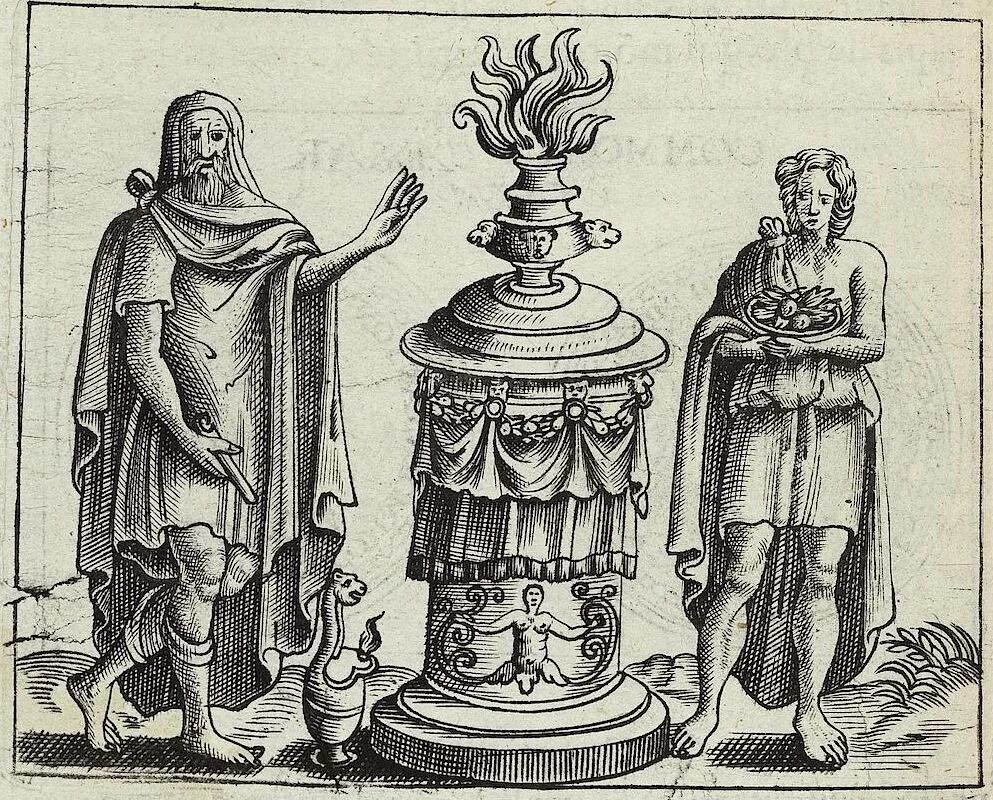 An illustration from Discovrs De La Religion Des Anciens Romains, 1672, leaf 309