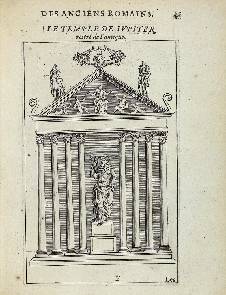 An illustration from Discovrs De La Religion Des Anciens Romains, 1672, leaf 42