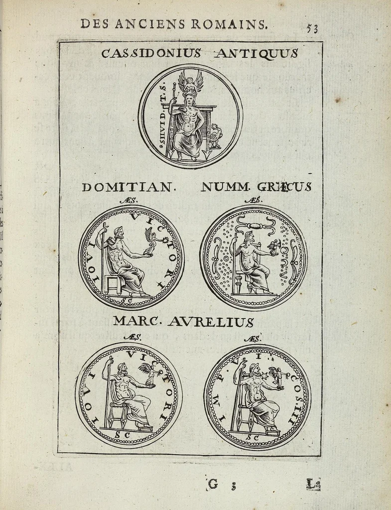 An illustration from Discovrs De La Religion Des Anciens Romains, 1672, leaf 54