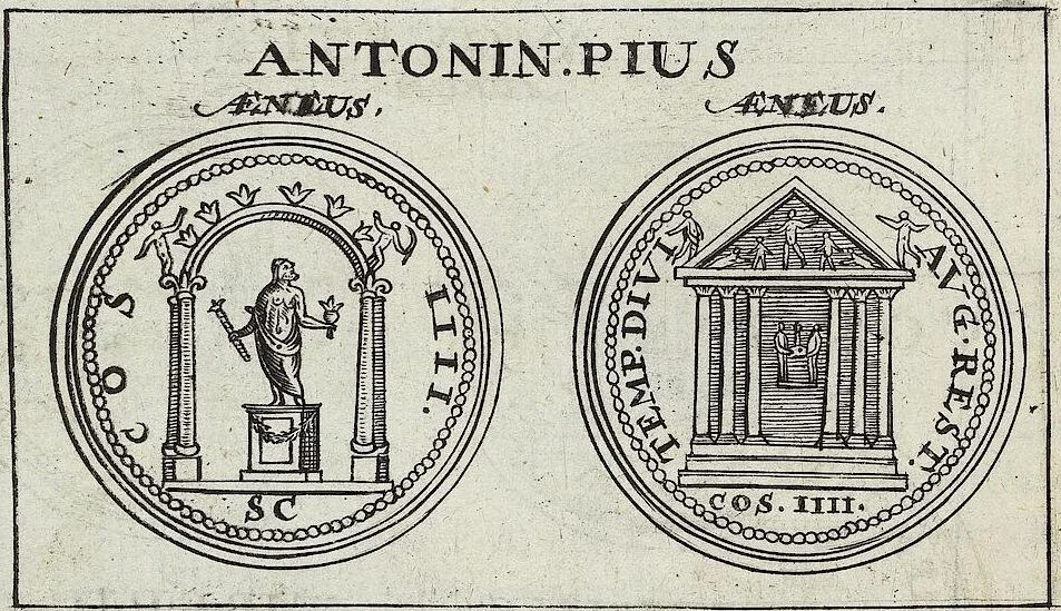 An illustration from Discovrs De La Religion Des Anciens Romains, 1672, leaf 65