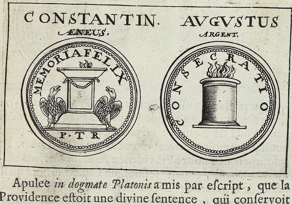 An illustration from Discovrs De La Religion Des Anciens Romains, 1672, leaf 66