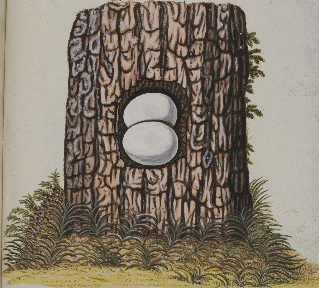 An illustration from Sammlung von Nestern und Eyern verschiedener Vögel: aus den Cabineten des... Herrn.. Schmidels und des Herrn Verfassers, 1772, leaf 244