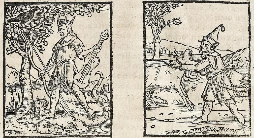 An illustration from Heydenweldt Vnd [und] irer Götter anfängcklicher vrsprung [Ursprung]: durch was verwhänungen den selben etwas vermeynter macht zugemessen, vmb dero wille[n], sie von den alten verehert worden ..., 1554, leaf 129