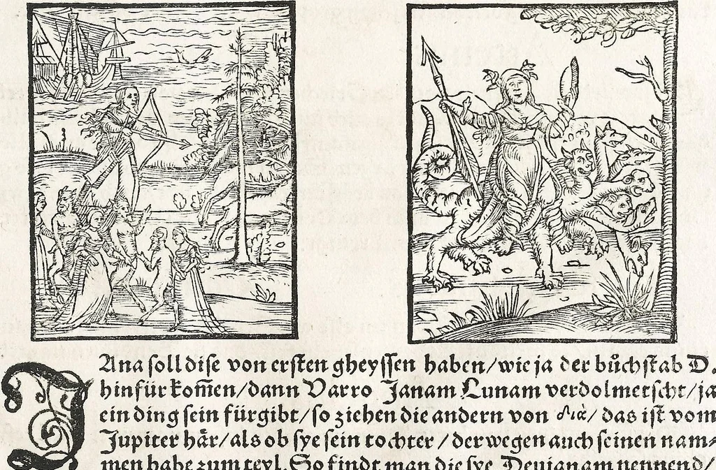 An illustration from Heydenweldt Vnd [und] irer Götter anfängcklicher vrsprung [Ursprung]: durch was verwhänungen den selben etwas vermeynter macht zugemessen, vmb dero wille[n], sie von den alten verehert worden ..., 1554, leaf 184