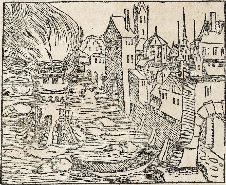 An illustration from Heydenweldt Vnd [und] irer Götter anfängcklicher vrsprung [Ursprung]: durch was verwhänungen den selben etwas vermeynter macht zugemessen, vmb dero wille[n], sie von den alten verehert worden ..., 1554, leaf 320