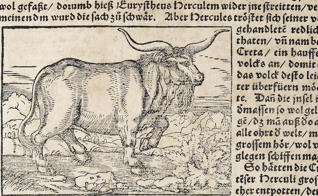 An illustration from Heydenweldt Vnd [und] irer Götter anfängcklicher vrsprung [Ursprung]: durch was verwhänungen den selben etwas vermeynter macht zugemessen, vmb dero wille[n], sie von den alten verehert worden ..., 1554, leaf 466