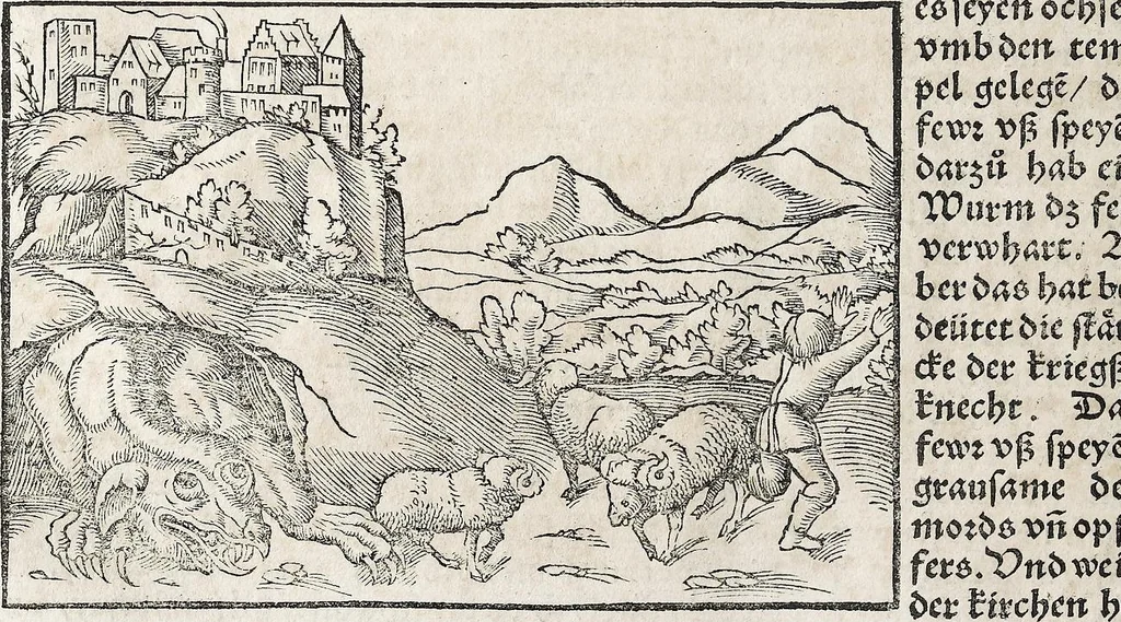 An illustration from Heydenweldt Vnd [und] irer Götter anfängcklicher vrsprung [Ursprung]: durch was verwhänungen den selben etwas vermeynter macht zugemessen, vmb dero wille[n], sie von den alten verehert worden ..., 1554, leaf 488