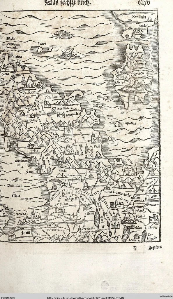 An illustration from Heydenweldt Vnd [und] irer Götter anfängcklicher vrsprung [Ursprung]: durch was verwhänungen den selben etwas vermeynter macht zugemessen, vmb dero wille[n], sie von den alten verehert worden ..., 1554, leaf 549
