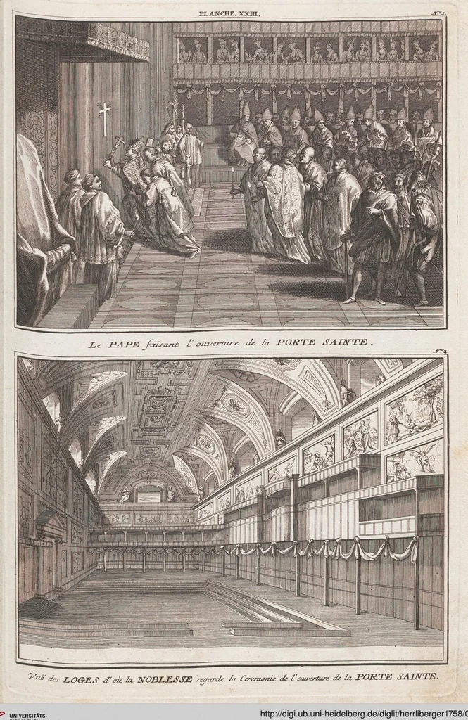 An illustration from Heilige Ceremonien, Gottes und Götzen-Dienste aller Völcker der Welt, Oder Eigentliche Vorstellung und summarischer Begriff, der vornehmsten Gottes-Dienstlichen Pflichten, Kirchen- und Tempel-Gebräuchen, der Christlich- und abgöttischen Völcker der gantzen Welt: Welche Nach des Berühmten Picarts Erfindung in Kupfer gestochen, und verlegt worden, 1748, leaf 107