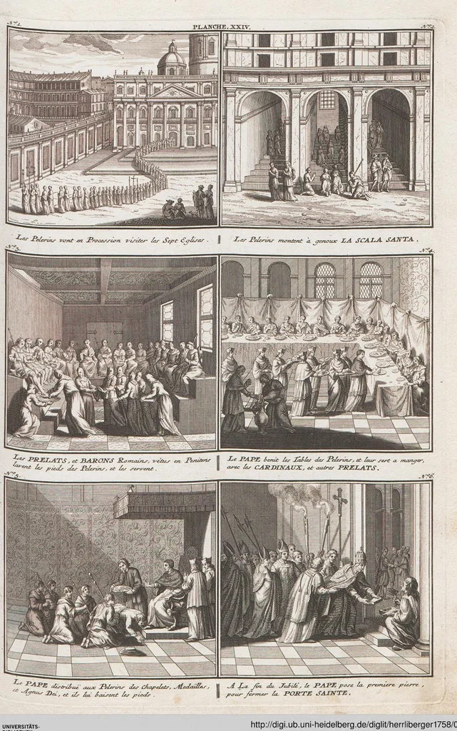 An illustration from Heilige Ceremonien, Gottes und Götzen-Dienste aller Völcker der Welt, Oder Eigentliche Vorstellung und summarischer Begriff, der vornehmsten Gottes-Dienstlichen Pflichten, Kirchen- und Tempel-Gebräuchen, der Christlich- und abgöttischen Völcker der gantzen Welt: Welche Nach des Berühmten Picarts Erfindung in Kupfer gestochen, und verlegt worden, 1748, leaf 108
