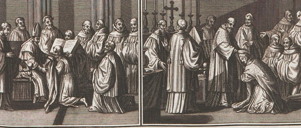 An illustration from Heilige Ceremonien, Gottes und Götzen-Dienste aller Völcker der Welt, Oder Eigentliche Vorstellung und summarischer Begriff, der vornehmsten Gottes-Dienstlichen Pflichten, Kirchen- und Tempel-Gebräuchen, der Christlich- und abgöttischen Völcker der gantzen Welt: Welche Nach des Berühmten Picarts Erfindung in Kupfer gestochen, und verlegt worden, 1748, leaf 127