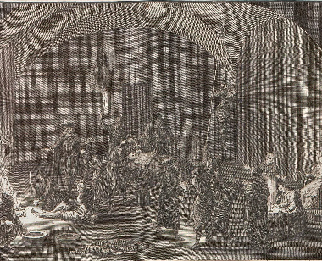 An illustration from Heilige Ceremonien, Gottes und Götzen-Dienste aller Völcker der Welt, Oder Eigentliche Vorstellung und summarischer Begriff, der vornehmsten Gottes-Dienstlichen Pflichten, Kirchen- und Tempel-Gebräuchen, der Christlich- und abgöttischen Völcker der gantzen Welt: Welche Nach des Berühmten Picarts Erfindung in Kupfer gestochen, und verlegt worden, 1748, leaf 130
