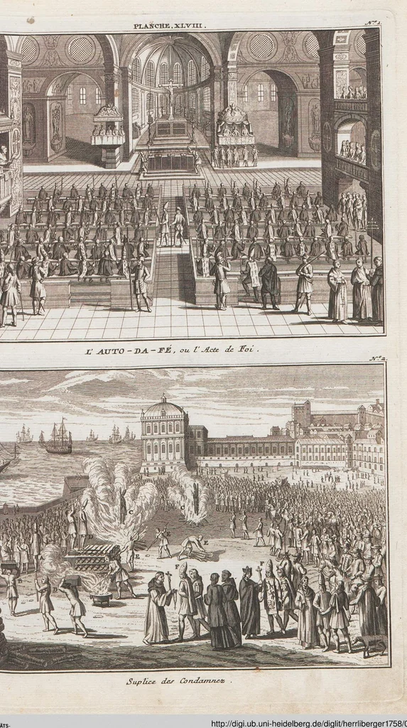 An illustration from Heilige Ceremonien, Gottes und Götzen-Dienste aller Völcker der Welt, Oder Eigentliche Vorstellung und summarischer Begriff, der vornehmsten Gottes-Dienstlichen Pflichten, Kirchen- und Tempel-Gebräuchen, der Christlich- und abgöttischen Völcker der gantzen Welt: Welche Nach des Berühmten Picarts Erfindung in Kupfer gestochen, und verlegt worden, 1748, leaf 132