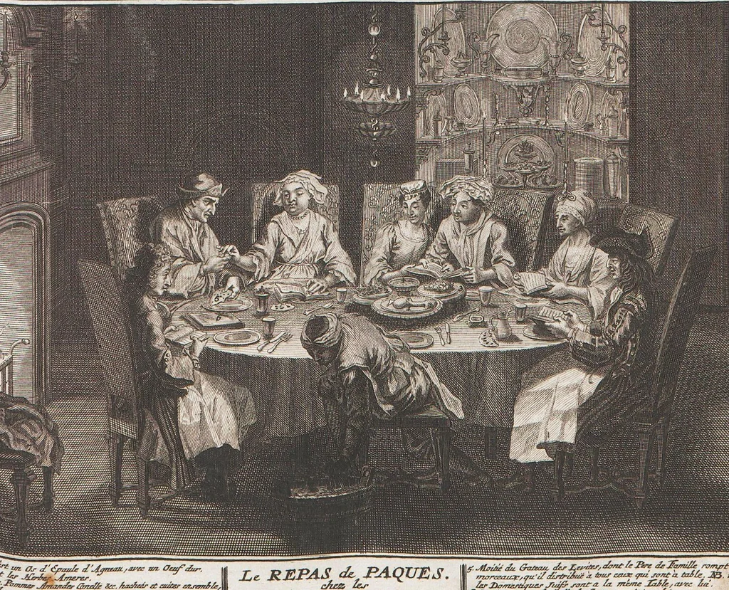 An illustration from Heilige Ceremonien, Gottes und Götzen-Dienste aller Völcker der Welt, Oder Eigentliche Vorstellung und summarischer Begriff, der vornehmsten Gottes-Dienstlichen Pflichten, Kirchen- und Tempel-Gebräuchen, der Christlich- und abgöttischen Völcker der gantzen Welt: Welche Nach des Berühmten Picarts Erfindung in Kupfer gestochen, und verlegt worden, 1748, leaf 141