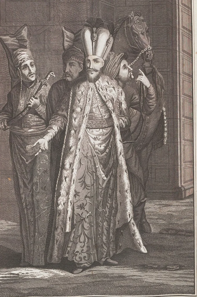 An illustration from Heilige Ceremonien, Gottes und Götzen-Dienste aller Völcker der Welt, Oder Eigentliche Vorstellung und summarischer Begriff, der vornehmsten Gottes-Dienstlichen Pflichten, Kirchen- und Tempel-Gebräuchen, der Christlich- und abgöttischen Völcker der gantzen Welt: Welche Nach des Berühmten Picarts Erfindung in Kupfer gestochen, und verlegt worden, 1748, leaf 158