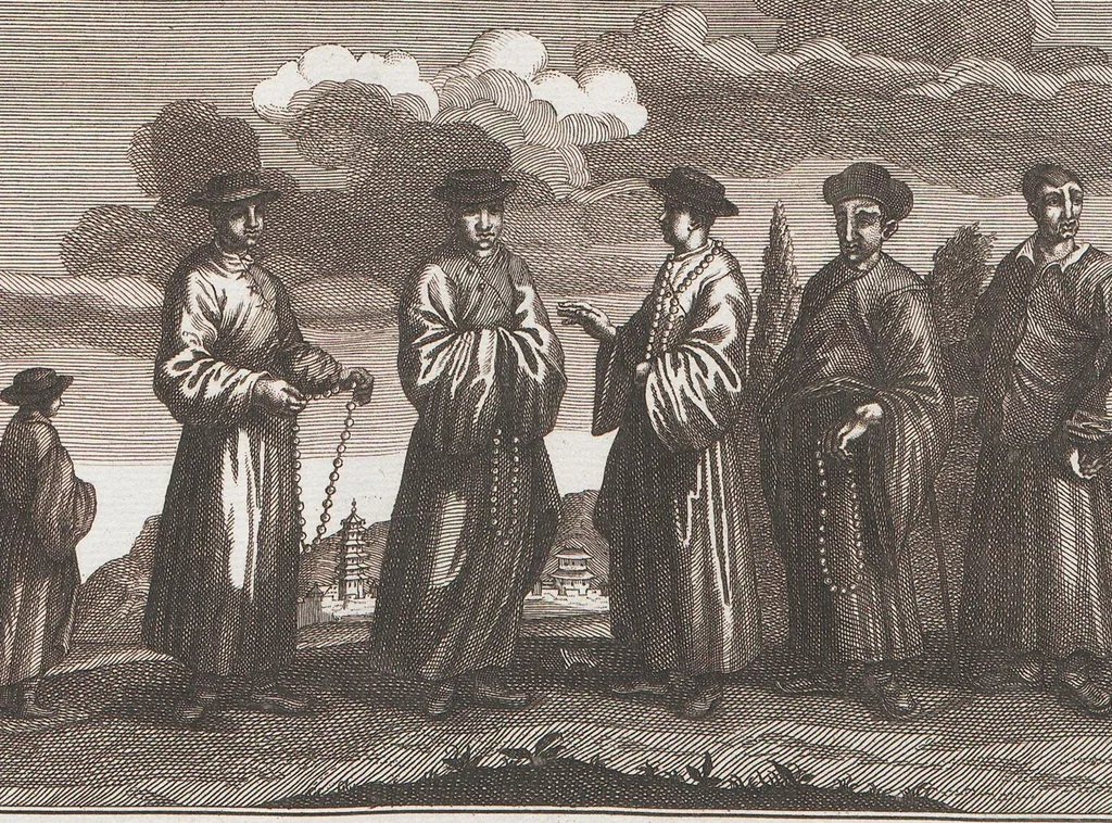 An illustration from Heilige Ceremonien, Gottes und Götzen-Dienste aller Völcker der Welt, Oder Eigentliche Vorstellung und summarischer Begriff, der vornehmsten Gottes-Dienstlichen Pflichten, Kirchen- und Tempel-Gebräuchen, der Christlich- und abgöttischen Völcker der gantzen Welt: Welche Nach des Berühmten Picarts Erfindung in Kupfer gestochen, und verlegt worden, 1748, leaf 207