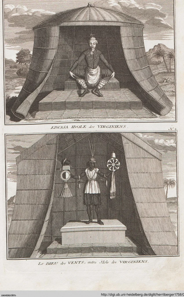 An illustration from Heilige Ceremonien, Gottes und Götzen-Dienste aller Völcker der Welt, Oder Eigentliche Vorstellung und summarischer Begriff, der vornehmsten Gottes-Dienstlichen Pflichten, Kirchen- und Tempel-Gebräuchen, der Christlich- und abgöttischen Völcker der gantzen Welt: Welche Nach des Berühmten Picarts Erfindung in Kupfer gestochen, und verlegt worden, 1748, leaf 248
