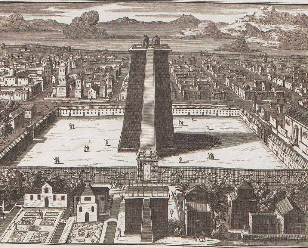 An illustration from Heilige Ceremonien, Gottes und Götzen-Dienste aller Völcker der Welt, Oder Eigentliche Vorstellung und summarischer Begriff, der vornehmsten Gottes-Dienstlichen Pflichten, Kirchen- und Tempel-Gebräuchen, der Christlich- und abgöttischen Völcker der gantzen Welt: Welche Nach des Berühmten Picarts Erfindung in Kupfer gestochen, und verlegt worden, 1748, leaf 257