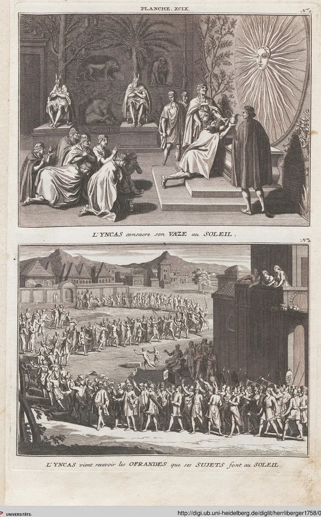 An illustration from Heilige Ceremonien, Gottes und Götzen-Dienste aller Völcker der Welt, Oder Eigentliche Vorstellung und summarischer Begriff, der vornehmsten Gottes-Dienstlichen Pflichten, Kirchen- und Tempel-Gebräuchen, der Christlich- und abgöttischen Völcker der gantzen Welt: Welche Nach des Berühmten Picarts Erfindung in Kupfer gestochen, und verlegt worden, 1748, leaf 269