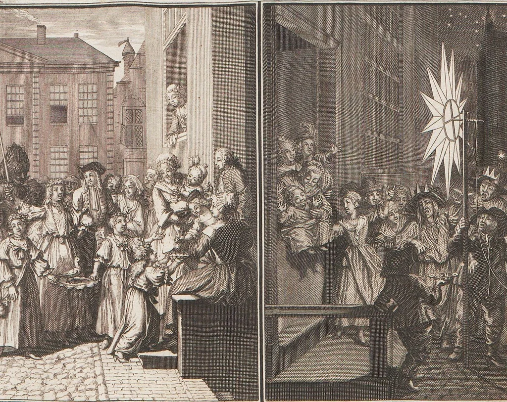 An illustration from Heilige Ceremonien, Gottes und Götzen-Dienste aller Völcker der Welt, Oder Eigentliche Vorstellung und summarischer Begriff, der vornehmsten Gottes-Dienstlichen Pflichten, Kirchen- und Tempel-Gebräuchen, der Christlich- und abgöttischen Völcker der gantzen Welt: Welche Nach des Berühmten Picarts Erfindung in Kupfer gestochen, und verlegt worden, 1748, leaf 51
