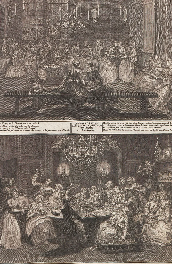 An illustration from Heilige Ceremonien, Gottes und Götzen-Dienste aller Völcker der Welt, Oder Eigentliche Vorstellung und summarischer Begriff, der vornehmsten Gottes-Dienstlichen Pflichten, Kirchen- und Tempel-Gebräuchen, der Christlich- und abgöttischen Völcker der gantzen Welt: Welche Nach des Berühmten Picarts Erfindung in Kupfer gestochen, und verlegt worden, 1748, leaf 54