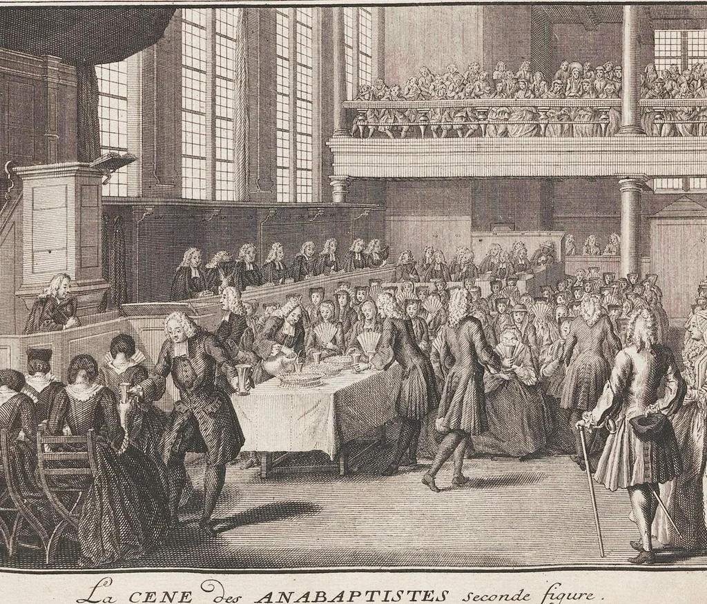 An illustration from Heilige Ceremonien, Gottes und Götzen-Dienste aller Völcker der Welt, Oder Eigentliche Vorstellung und summarischer Begriff, der vornehmsten Gottes-Dienstlichen Pflichten, Kirchen- und Tempel-Gebräuchen, der Christlich- und abgöttischen Völcker der gantzen Welt: Welche Nach des Berühmten Picarts Erfindung in Kupfer gestochen, und verlegt worden, 1748, leaf 68