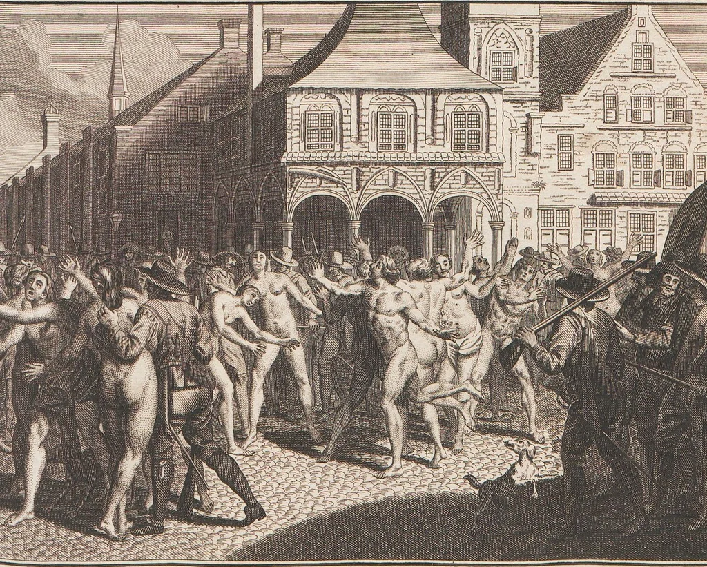 An illustration from Heilige Ceremonien, Gottes und Götzen-Dienste aller Völcker der Welt, Oder Eigentliche Vorstellung und summarischer Begriff, der vornehmsten Gottes-Dienstlichen Pflichten, Kirchen- und Tempel-Gebräuchen, der Christlich- und abgöttischen Völcker der gantzen Welt: Welche Nach des Berühmten Picarts Erfindung in Kupfer gestochen, und verlegt worden, 1748, leaf 69