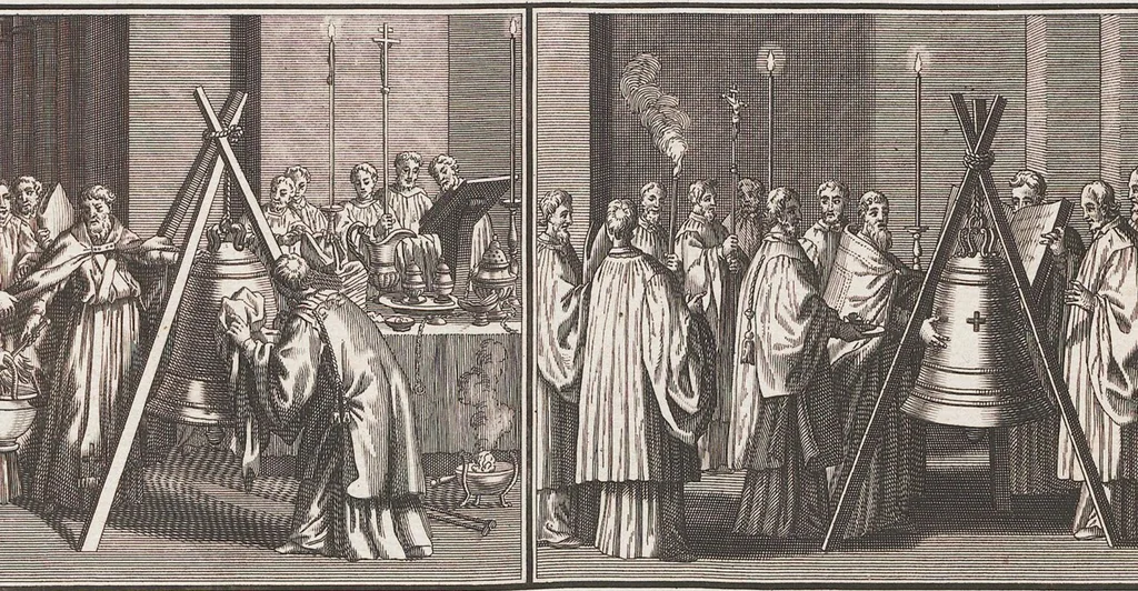 An illustration from Heilige Ceremonien, Gottes und Götzen-Dienste aller Völcker der Welt, Oder Eigentliche Vorstellung und summarischer Begriff, der vornehmsten Gottes-Dienstlichen Pflichten, Kirchen- und Tempel-Gebräuchen, der Christlich- und abgöttischen Völcker der gantzen Welt: Welche Nach des Berühmten Picarts Erfindung in Kupfer gestochen, und verlegt worden, 1748, leaf 96
