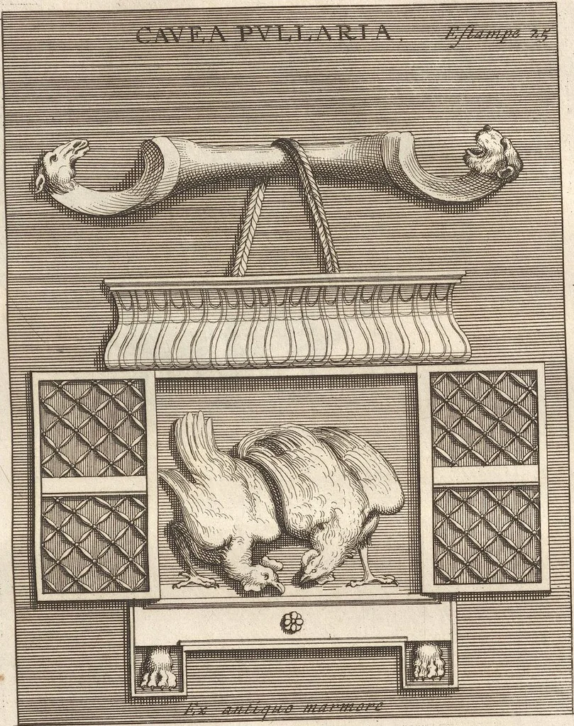 An illustration from Le Grand Cabinet Romain Ou Recueil D'Antiquitez Romaines: Qui consistent en Bas Reliefs, Statues des Dieux & des Hommes, Instruments Sacerdotaux, Lampes, Urnes, Seaux, Brasselets, Clefs, Anneaux, & Phioles lacrimales, Que L'On Trouve A Rome, 1706, leaf 173